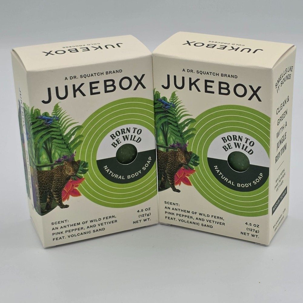 Dr. Squatch Jukebox Natural Body Soap "Born To Be Wild" Scrub 4.5oz (Pack of 2)